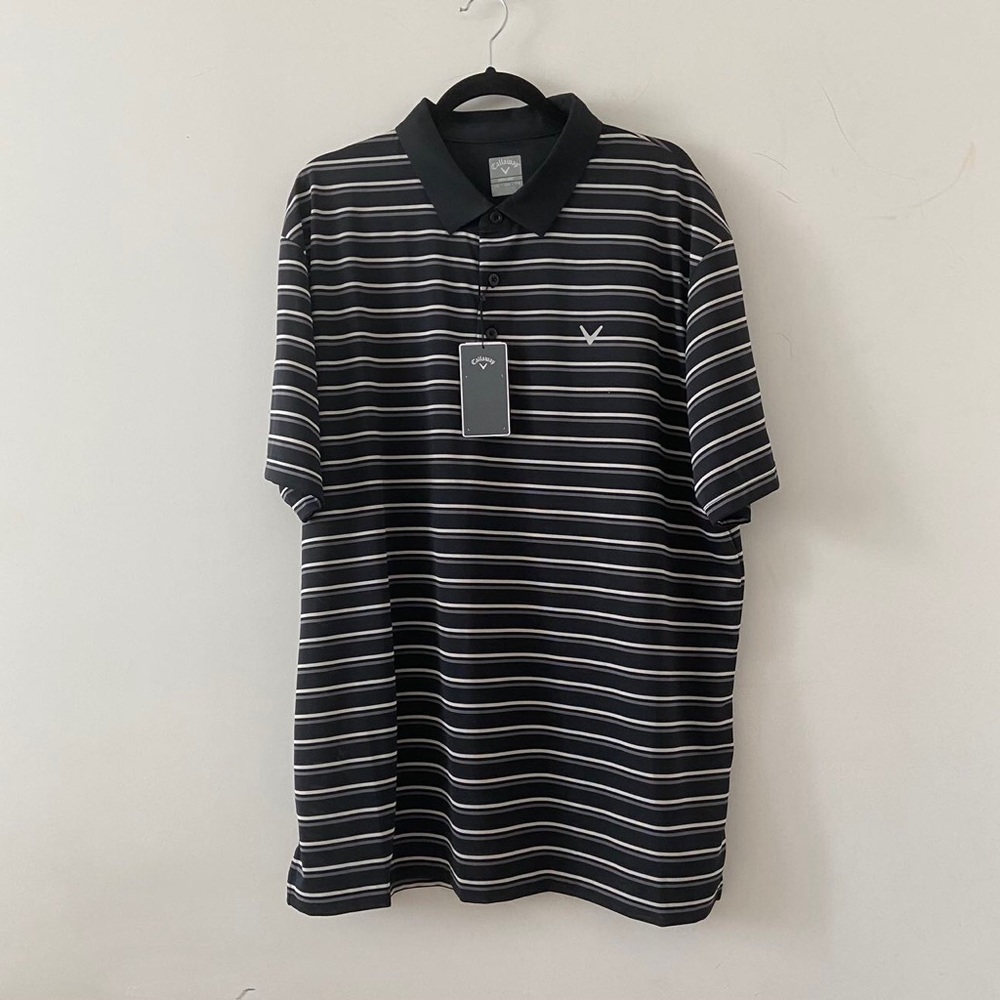 Men’s Callaway Feeder Stripe Golf Polo Size XXL